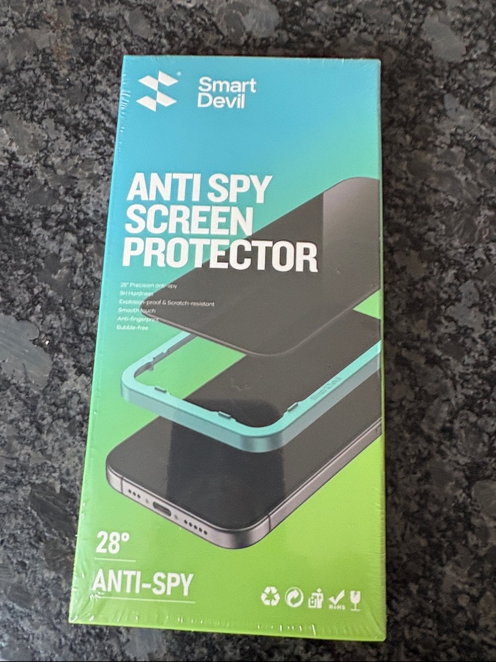 Anti-Spy Screen Protector - Black Privacy Film